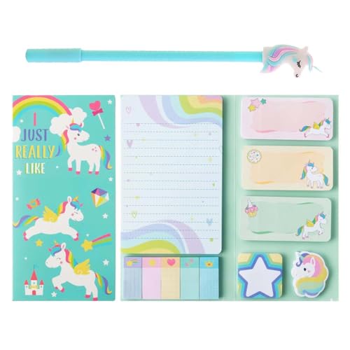 Haftnotizen Set, Bündel Notizzettel Beschreibbare, Notizzettel Block für To Do List Mit Stift, Geschenke für Lehrer Studenten Schüler(12pack 440Blätter) von GGUFAY