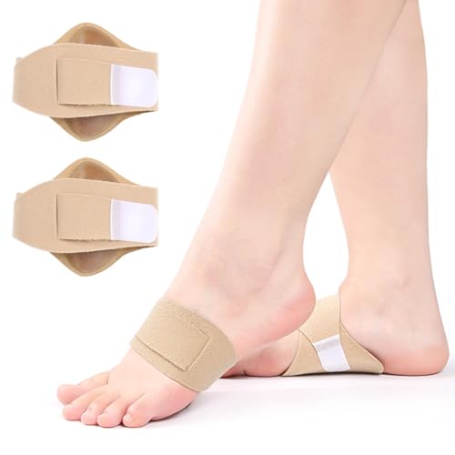 Plantarfasziitis Bandagen, Verstellbare Fußgewölbestütze mit Gel-Pads, für Damen und Herren, Verstellbare Mittelfußbandage zur Schmerzlinderung und Unterstützung des Fußgewölbes(2pcs) von GGUFAY