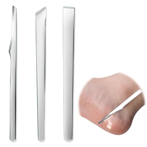 Professionelle Pediküre Messer Set - 3 Teiliges Hornhauthobel Klingen aus Edelstahl Hornhautentferner, Hornhautschaber Hornhaut Skalpell Füße, Fußklinge Fußpflege Pediküre Werkzeug von GGUFAY