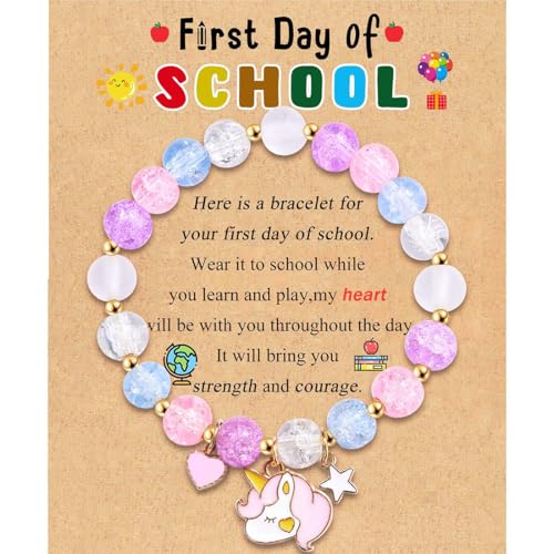 Schulkind Armband, Einschulung Geschenke, Geschenk Einschulung Mädchen, Einschulung Mädchen Schultüte Füllung Einschulung Geschenk Schulanfang Geschenke für Schulkind 2025 Mädchen von GGUFAY