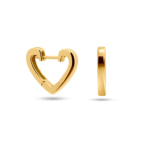 100 % Kreolen für Damen, herzförmig, rund, Piercing-Ohrringe, Schmuck, A von GGYTMQL
