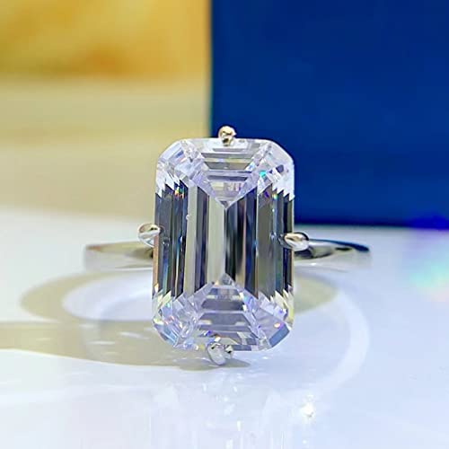 925 Sterling Silber 8 * 12 mm Carbon Diamantringe für Frauen funkelnde Hochzeitsschmuckgeschenke von GGYTMQL