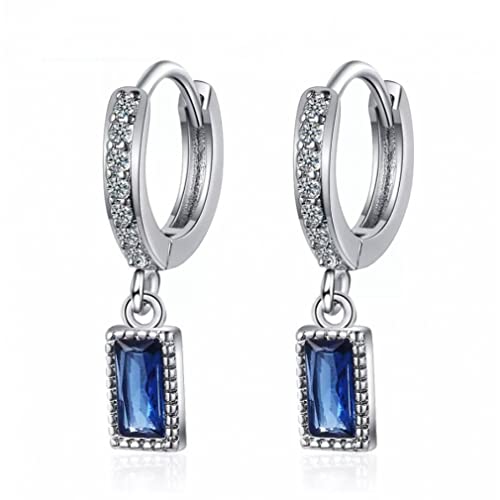 Frauen Dangle Pendientes Blue Saphir Rechteck Kubikzirkonhebel zurück Huggie Ohrringe Frauen Dangle Pendientes Blue Saphir Rechteck Kubikzirkonhebel zurück Huggie Ohrringe von GGYTMQL