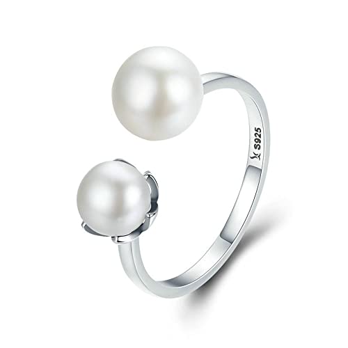 GGYTMQL 100% doppelte Ballfingerring Verstellbare Frauen Ring Luxusschmuck von GGYTMQL