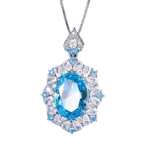 GGYTMQL 13 * 18mm Smaragd Aquamarin Saphir Anhänger Halskette für Frauen Edelstein Schmuckgeschenkzubehör in China hergestellt von GGYTMQL
