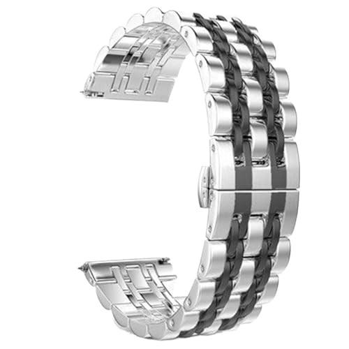 GGYTMQL 20mm 22mmklassizische Edelstahl -Uhrenband gebürstete Metall Uhrengurt für Frauen Männer Austauschband von GGYTMQL