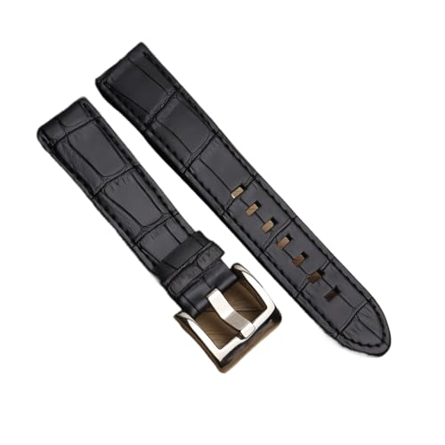 GGYTMQL 22 mm Echtleder-Uhrenarmband für Herren, kompatibel mit Montblanc Star 36065 Wtach Band Gürtel Armband Braun Schwarz Blau, 22 mm, A von ZMSAZWY