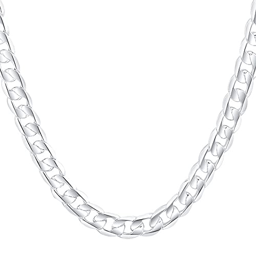 GGYTMQL 925 18/20/22/24/26/28/30 Zoll 12 mm flach voll ausseits Ketten Halskette für Frauen Männer Schmuck Geschenke in China von GGYTMQL