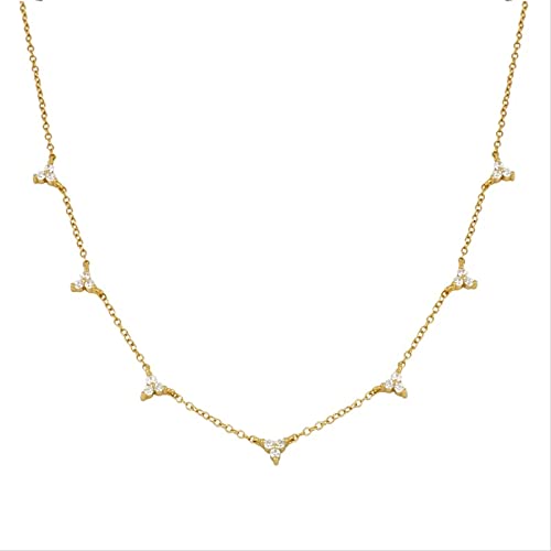 GGYTMQL 925 Halskette für Frauen 18k drei Diamantstapel -Ketten -Halskette GGYTMQL 925 Halskette für Frauen 18k drei Diamantstapel -Ketten -Halskette von GGYTMQL