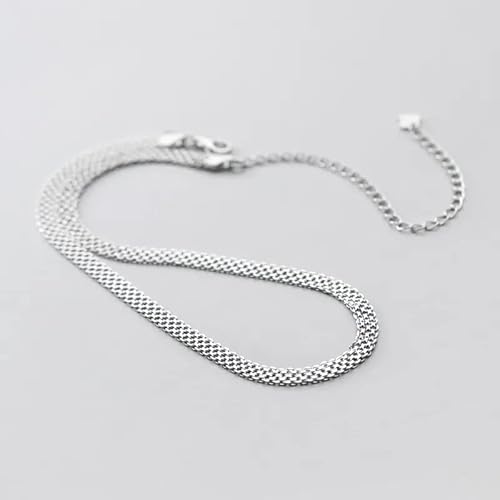 GGYTMQL 925 Sterlingsilber 0,45 cm Dicke Kette Choker Halskette für Männer Männer adjsenable Halskette Feiner Schmuck von GGYTMQL