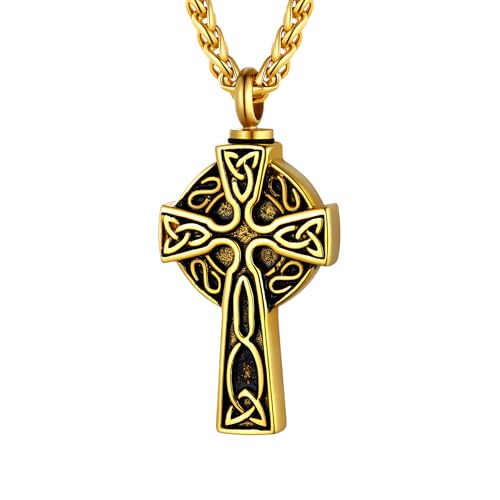 GGYTMQL Accessorie Begräbnisfutter Celtic Cross Halskette für Männer Frauen, Andenkengedämmer GGYTMQL Accessorie Begräbnisfutter Celtic Cross Halskette für Männer Frauen, Andenkengedämmer von GGYTMQL