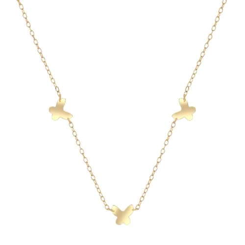 GGYTMQL Butterfly Star Cross Anhänger Halsketten für Frauen mehrschichtige Ketten Halskette Damen Geburtstagsgeschenk Jewerly Made in China von GGYTMQL