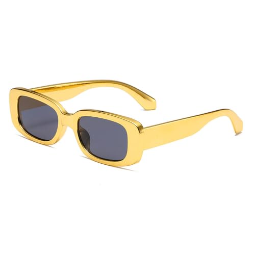 GGYTMQL Color Retro-Sonnenbrille, klein, rechteckig, Technologie, Sinne, UV400, goldfarben, Einheitsgröße GGYTMQL Color Retro-Sonnenbrille, klein, rechteckig, Technologie, Sinne, UV400, goldfarben, Einheitsgröße von GGYTMQL
