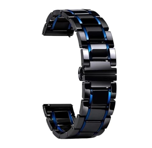 GGYTMQL Edelstahl -Keramik -Uhr -Band Watch Armband Frauen Männer Mode Schnellveröffentlichungswache Band von GGYTMQL