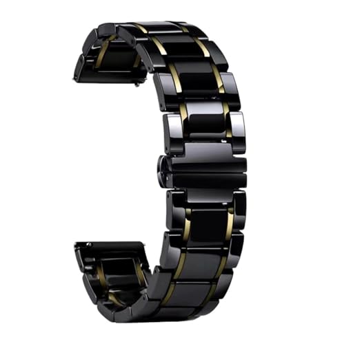 GGYTMQL Edelstahl -Keramik -Uhr -Band Watch Armband Frauen Männer Mode Schnellveröffentlichungswache Band von GGYTMQL