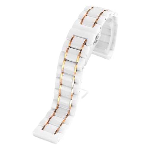 GGYTMQL Edelstahl -Keramik -Uhr -Band Watch Armband Frauen Männer Mode Schnellveröffentlichungswache Band von GGYTMQL