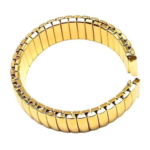 GGYTMQL Edelstahl elastischer Riemen -Gurt -Stretchauxpansion Metall Uhrenband Frauen Frauen Ersetzen Armband Ersetzen von GGYTMQL