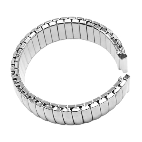 GGYTMQL Edelstahl elastischer Riemen -Gurt -Stretchauxpansion Metall Uhrenband Frauen Frauen Ersetzen Armband Ersetzen von GGYTMQL