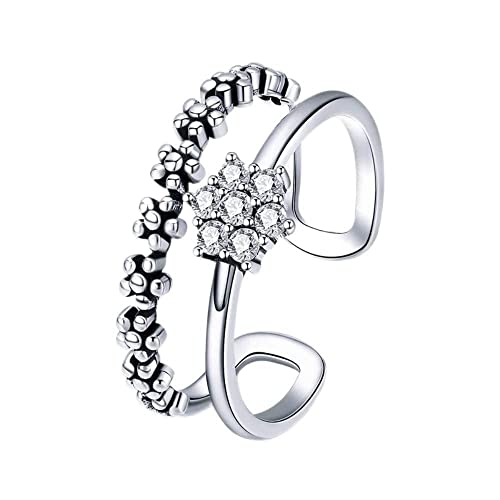GGYTMQL Elegante Gänseblümchenblumenfinger Ring Verstellbare Offene Ringe für Frauen Schmuck von GGYTMQL