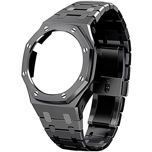 GGYTMQL GA2100 Metal Watch Band Hülle Ersatzkit, Gurt-Bezel-Zubehör kompatibel mit Herren GA2100/GA-2110 Uhren von GGYTMQL