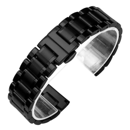GGYTMQL Gebogenes Ende Edelstahl Universal Watch Bands Herren- und Frauen -Uhren -Accessoires für Frauen und Watch Band von GGYTMQL