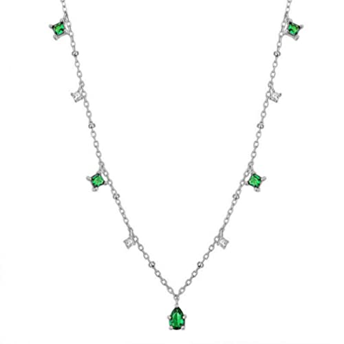 GGYTMQL Grünes Kristall Quaste Wassertropfen Linkkette Anhänger Halskette Schmuck für Frauen Accessoires GGYTMQL Grünes Kristall Quaste Wassertropfen Linkkette Anhänger Halskette Schmuck für Frauen Accessoires von GGYTMQL