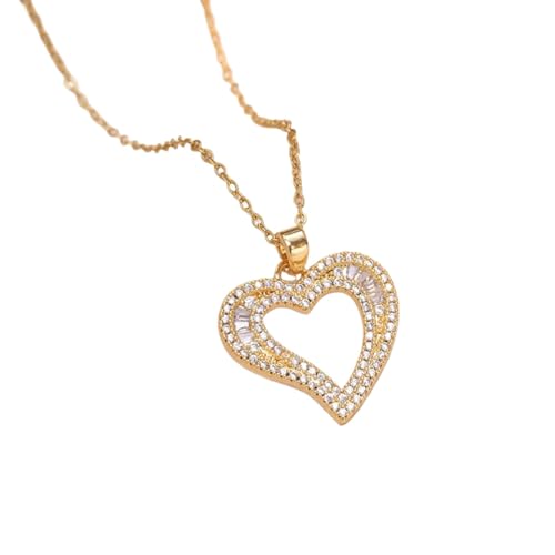 GGYTMQL Halskette Anhänger Kette Herren Damen Schmuck Herz Halskette für Damen von GGYTMQL