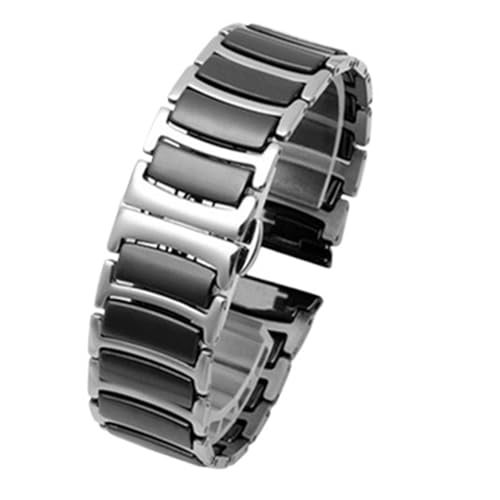 GGYTMQL Keramikarmband in Edelstahl Uhren -Uhr -Uhr -Gurt Frauen Mann Mode Armbanduhr Band von GGYTMQL