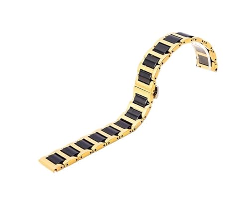 GGYTMQL Keramikarmband in Edelstahl Uhren -Uhr -Uhr -Gurt Frauen Mann Mode Armbanduhr Band von GGYTMQL
