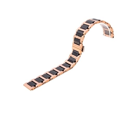GGYTMQL Keramikarmband in Edelstahl Uhren -Uhr -Uhr -Gurt Frauen Mann Mode Armbanduhr Band von GGYTMQL
