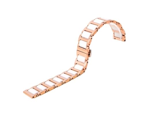 GGYTMQL Keramikarmband in Edelstahl Uhren -Uhr -Uhr -Gurt Frauen Mann Mode Armbanduhr Band von GGYTMQL