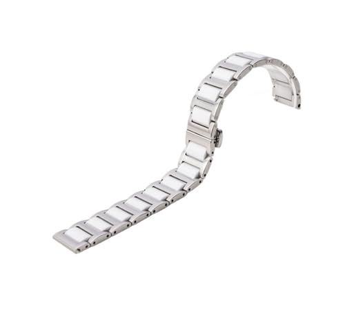 GGYTMQL Keramikarmband in Edelstahl Uhren -Uhr -Uhr -Gurt Frauen Mann Mode Armbanduhr Band von GGYTMQL
