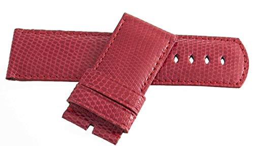 GGYTMQL Locman Herren 31mm rotes Leder -Uhren -Band -Gurt von GGYTMQL