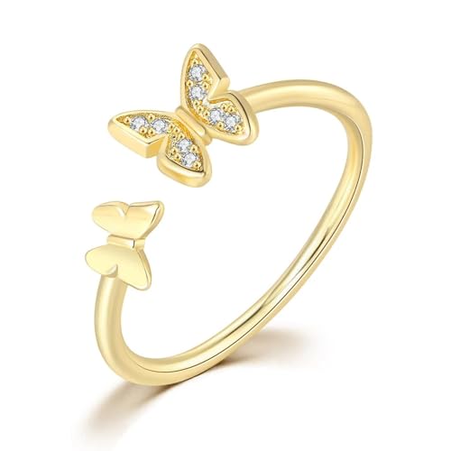 GGYTMQL Mädchenprodukte Ringe Ring Schmuck Frauen ein verstellbarer Schmetterlingsring für Frauen zierliche Ringe mit Eröffnungsgeschenken GGYTMQL Mädchenprodukte Ringe Ring Schmuck Frauen ein verstellbarer Schmetterlingsring für Frauen zierliche Ringe mit Eröffnungsgeschenken von GGYTMQL