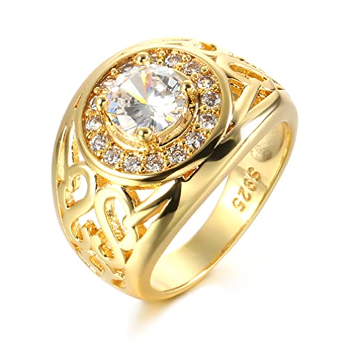 GGYTMQL Mädchenprodukte große breite Hochzeit Männer Ringe n Dubai Gelbgold Farbe weiße Kubikzirkonia -Ringe für Frauen Boho Retro Schmuckgeschenke GGYTMQL Mädchenprodukte große breite Hochzeit Männer Ringe n Dubai Gelbgold Farbe weiße Kubikzirkonia -Ringe für Frauen Boho Retro Schmuckgeschenke von GGYTMQL