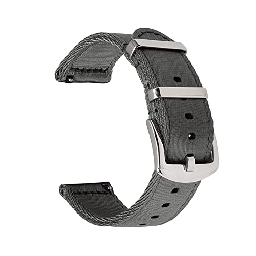 GGYTMQL Nylon Uhrengurt Nylon Uhren Band 18mm 20 mm 22 mm 24mm atmungsaktiv gewebtes leichte Leinwand Uhr Watchbänder Sport Black Green Gurt /18mm /kh von GGYTMQL