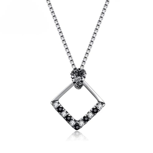 GGYTMQL Reine massive Halsketten geometrische Zirkon süße Halskette Schmuckgeschenk für Mädchen von GGYTMQL