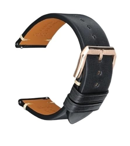 GGYTMQL Retro Leather Watchband -Männer Frauen schwarz grau Brown Uhren Band für Smartwatch 20mm 22mm Schnellveröffentlichungsgurte fit von GGYTMQL