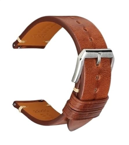 GGYTMQL Retro Leather Watchband -Männer Frauen schwarz grau Brown Uhren Band für Smartwatch 20mm 22mm Schnellveröffentlichungsgurte fit von GGYTMQL