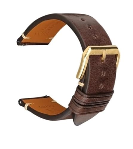 GGYTMQL Retro Leather Watchband -Männer Frauen schwarz grau Brown Uhren Band für Smartwatch 20mm 22mm Schnellveröffentlichungsgurte fit von GGYTMQL