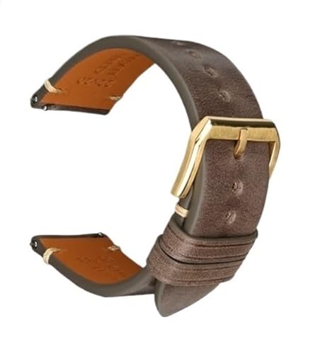 GGYTMQL Retro Leather Watchband -Männer Frauen schwarz grau Brown Uhren Band für Smartwatch 20mm 22mm Schnellveröffentlichungsgurte fit von GGYTMQL