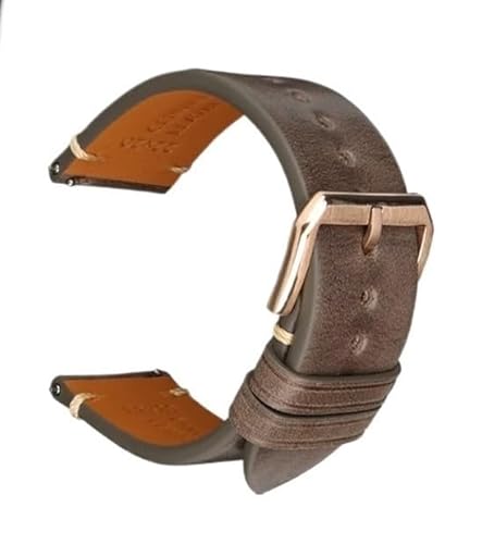 GGYTMQL Retro Leather Watchband -Männer Frauen schwarz grau Brown Uhren Band für Smartwatch 20mm 22mm Schnellveröffentlichungsgurte fit von GGYTMQL