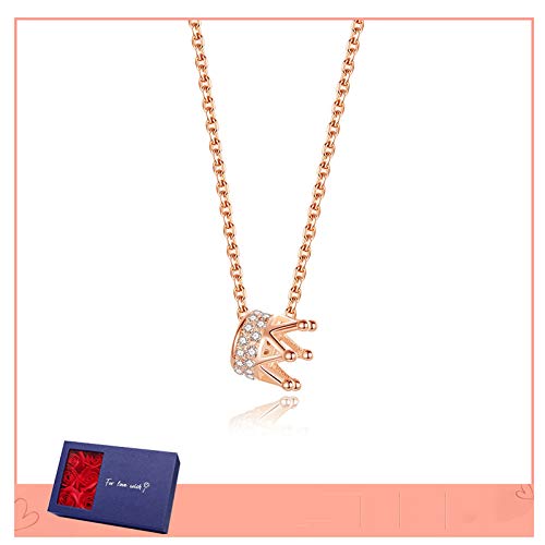 GGYTMQL Schmuck / Halsketten Krone Halskette weibliche Schlüsselbeinkette einfaches Temperament kalter Wind Rose Anhänger für Freundin Geschenk Damen Anhänger, F GGYTMQL Schmuck / Halsketten Krone Halskette weibliche Schlüsselbeinkette einfaches Temperament kalter Wind Rose Anhänger für Freundin Geschenk Damen Anhänger, F von GGYTMQL