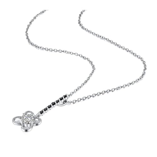 GGYTMQL Schwarz -Weiß -Stein -Halsketten Anhänger feinen Schmuck vier Blumen Halskette Frauen in China hergestellt von GGYTMQL