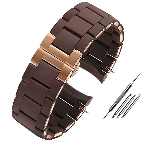 GGYTMQL Silikongummi -Uhrband für AR5890 AR5889 AR5858 AR5920 AR5868 AR8023 MAN 23mm Frau 20mm Stahl im Gummi -Uhr -Bandarmband von GGYTMQL