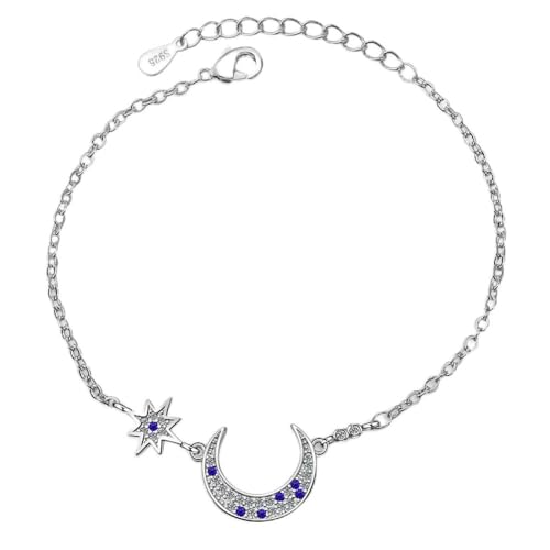 GGYTMQL Sliver Crescent Moon Star Verstellbare Kettenarmbänder für Frauen Geschenk Armband Accessoire von GGYTMQL