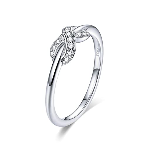 GGYTMQL Unendliche klare Ringe für Frauen Engagement Hochzeit Schmuck von GGYTMQL