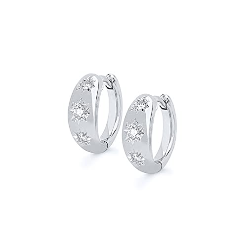 Kleine Reifenohrringe für Frauen achteckiger Sternrunde durchdringende Ohrringohren Schmuck Pendientes von GGYTMQL