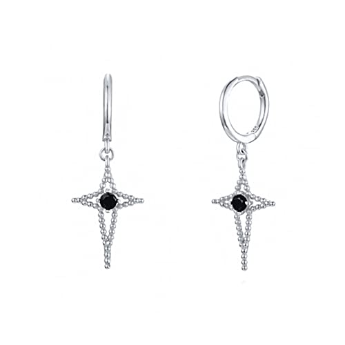 Kleine schwarze Zirkon -Reifenoopringe für Frauen runden Kreis Piercing Ohrringschmuck von GGYTMQL