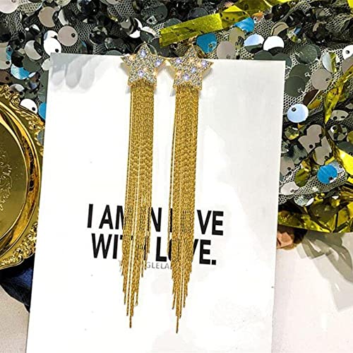 Ohrringe für Frauen Farbe lange Quasten Strass Ohrringe Hochzeit Schmuck Geburtstag Geschenk Ohrringe für Frauen Farbe lange Quasten Strass Ohrringe Hochzeit Schmuck Geburtstag Geschenk von GGYTMQL